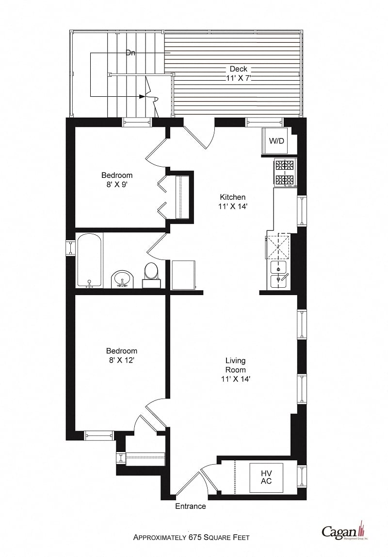 1653 Halsted 2 Bed Floor Plan
